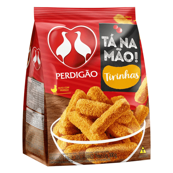 Empanado-de-Frango-em-Tirinhas-Perdigao-Ta-na-Mao - Pacote-300g Empanado-de-Frango-em-Tirinhas-Perdigao-Ta-na-Mao - Pacote-300g